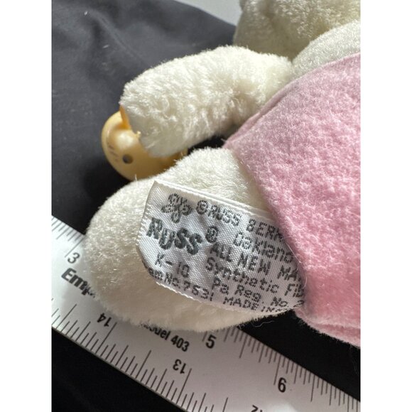 Baby Kiki Plush White Kitten With Pink Diaper & Yellow Pacifier - Russ Stuffed A - Picture 3 of 6